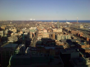 Around 18:00, from my hotel room: East Toronto